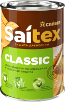 Защитно-декоративный состав Saitex Classic Тиковое дерево (3л) - 