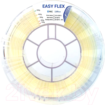 Пластик для 3D-печати REC Easy Flex 2.85мм 500г / rr1f2112 (прозрачный)