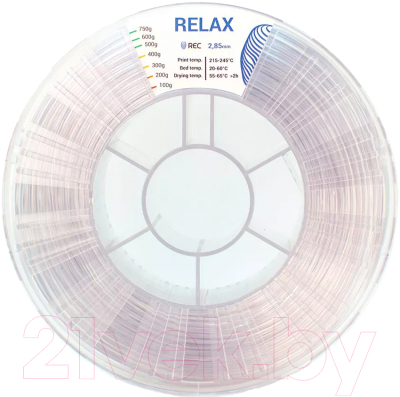 Пластик для 3D-печати REC Relax 2.85мм 750г / rr2s2121 (прозрачный)