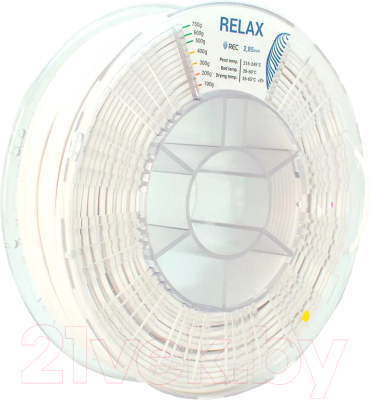 Пластик для 3D-печати REC Relax 2.85мм 750г / rr2s2124 (белый)