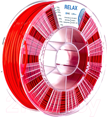 Пластик для 3D-печати REC Relax 2.85мм 750г / rr2s2122 (красный)