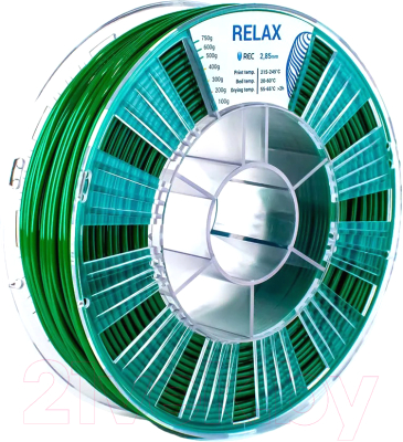 Пластик для 3D-печати REC Relax 2.85мм 750г / rr2s2129 (зеленый)
