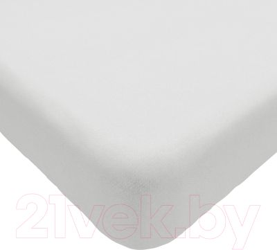 Простыня Luxsonia Трикотаж на резинке 160x200 / Мр0000-0 (белый)