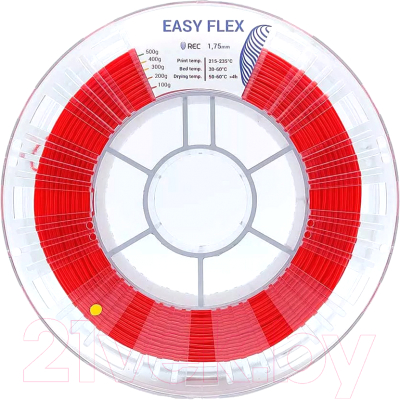 Пластик для 3D-печати REC Easy Flex 1.75мм 500г / rr1f2119 (красный)