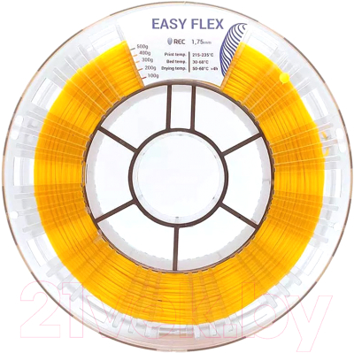 Пластик для 3D-печати REC Easy Flex 1.75мм 500г / rr1f2120 (желтый)