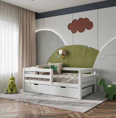 Односпальная кровать детская WoodMoon Мунни 1 80x180 / М-1.8Я