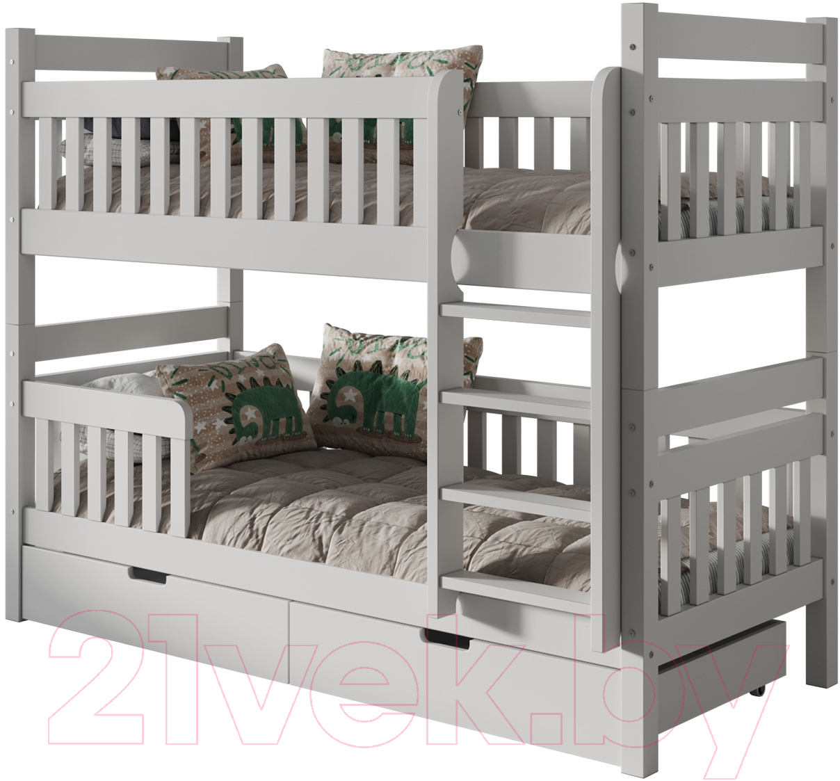 Двухъярусная кровать детская WoodMoon ВудМун 2 90x180 / ВМ-2.8Я