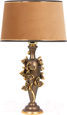Прикроватная лампа Bogacho Орхидея Лира / 32143 (айвори/тюссо поталь)