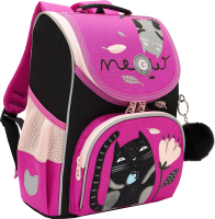 Школьный рюкзак Grizzly RAm-384-2 (лиловый/черный) - 