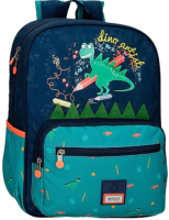 Школьный рюкзак Enso Dino artist / 9542421 (темно-синий/зеленый) - 