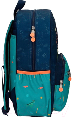 Школьный рюкзак Enso Dino artist / 9542421 (темно-синий/зеленый)