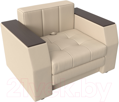 Кресло-кровать Лига Диванов Атлантида / 27861 (экокожа бежевый)