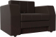 Кресло-кровать Лига Диванов Атлантида / 28410 (экокожа коричневый) - 