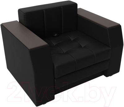 Кресло-кровать Лига Диванов Атлантида / 28411 (экокожа черный)