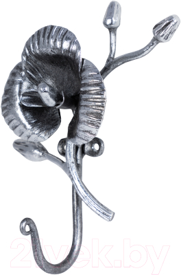 Крючок для одежды Bogacho Орхидея Джолли / 79034 (античное серебро)