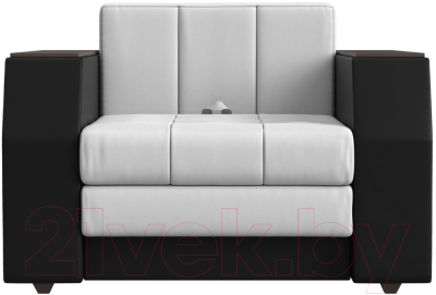 Кресло-кровать Лига Диванов Атлантида / 28412 (экокожа, белый/черный)