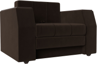 Кресло-кровать Лига Диванов Атлантида / 28415 (микровельвет коричневый) - 