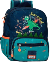 Школьный рюкзак Enso Dino artist / 9542221 (темно-синий/зеленый) - 