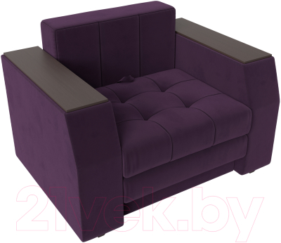 Кресло-кровать Лига Диванов Атлантида / 113841 (велюр фиолетовый)