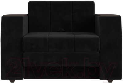 Кресло-кровать Лига Диванов Атлантида / 113842 (велюр черный)
