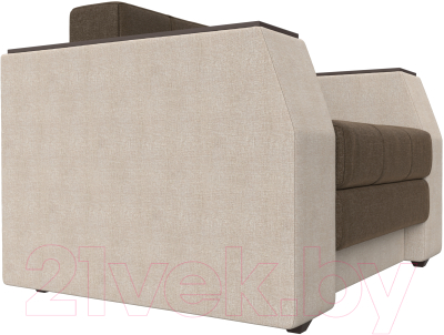 Кресло-кровать Лига Диванов Атлантида / 113878 (рогожка, коричневый/бежевый)
