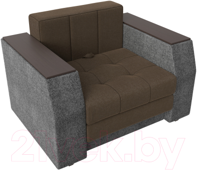 Кресло-кровать Лига Диванов Атлантида / 113879 (рогожка, коричневый/серый)