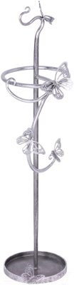 Подставка для зонтов Bogacho Бабочка Эир / 79064 (античное серебро)