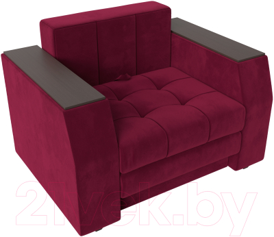 Кресло-кровать Лига Диванов Атлантида / 113857 (микровельвет бордовый)