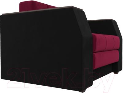 Кресло-кровать Лига Диванов Атлантида / 113858 (микровельвет, бордовый/черный)