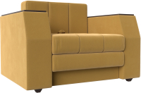 Кресло-кровать Лига Диванов Атлантида / 113859 (микровельвет желтый) - 