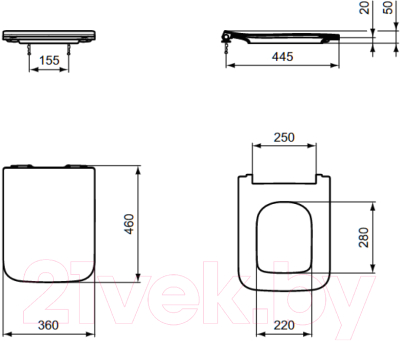 Сиденье для унитаза Ideal Standard Blend Cube T521101