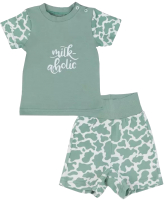 Комплект одежды для малышей Rant Milk-Aholic с шортами / 2-81/1 (зеленый, р.74) - 