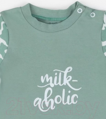 Комплект одежды для малышей Rant Milk-Aholic с шортами / 2-81/1 (зеленый, р.74)