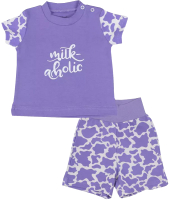 Комплект одежды для малышей Rant Milk-Aholic с шортами / 2-81/1 (фиолетовый, р.62) - 