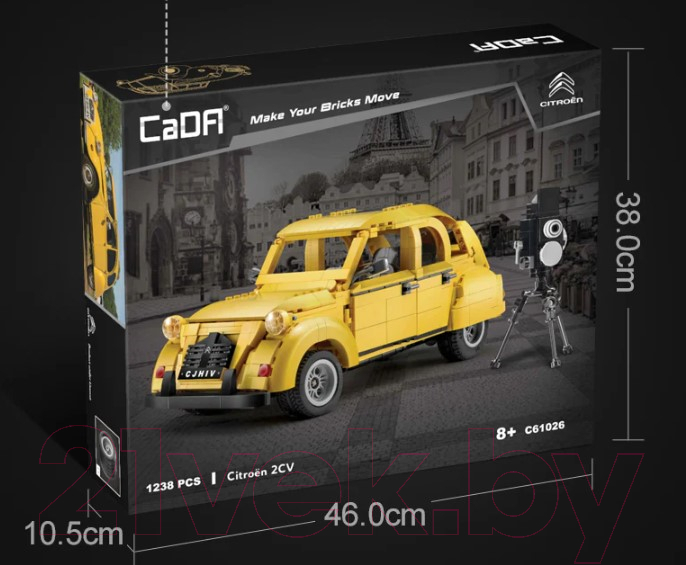 Конструктор CaDa Ретроавтомобиль Citroen 2CV / C61026W