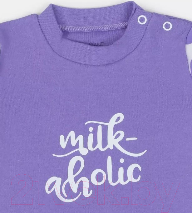 Комплект одежды для малышей Rant Milk-Aholic с шортами / 2-81/1 (фиолетовый, р.80) — фото 5