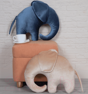 Подушка-игрушка Bogacho Слон / 74330 (светло-голубой)