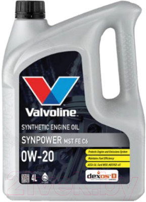 Моторное масло Valvoline SynPower MST FE C6 0W20 / 898841 (4л)