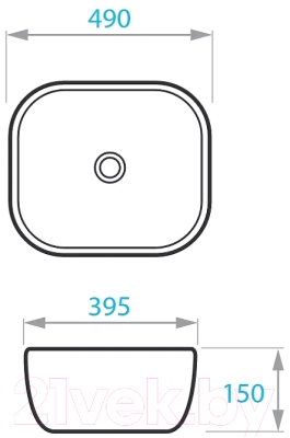 Умывальник Koller Pool Round 49 / RN-0490-WB