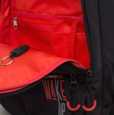 Рюкзак Grizzly RU-430-4 (черный/красный)