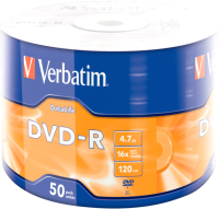 Набор дисков DVD-R Verbatim 16x 4.7Гб DL / 43791 (50шт) - 
