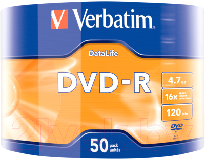 Набор дисков DVD-R Verbatim 16x 4.7Гб DL / 43791 (50шт)