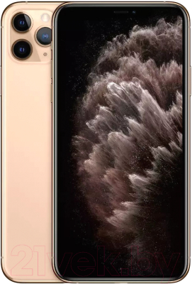 Смартфон Apple iPhone 11 Pro Max 64GB A2218 / 2BMWHG2 восстанов. Breezy Грейд B (золотой)
