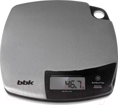 Кухонные весы BBK KS153М (нержавеющая сталь/черный)