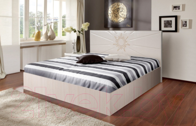 Двуспальная кровать Мебель-Парк Аврора 5 200x180 (светлый)