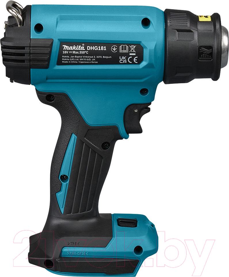 Профессиональный строительный фен Makita DHG181ZK