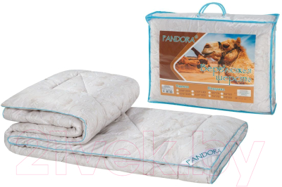 Одеяло PANDORA Верблюжья шерсть тик стандартное 140x205