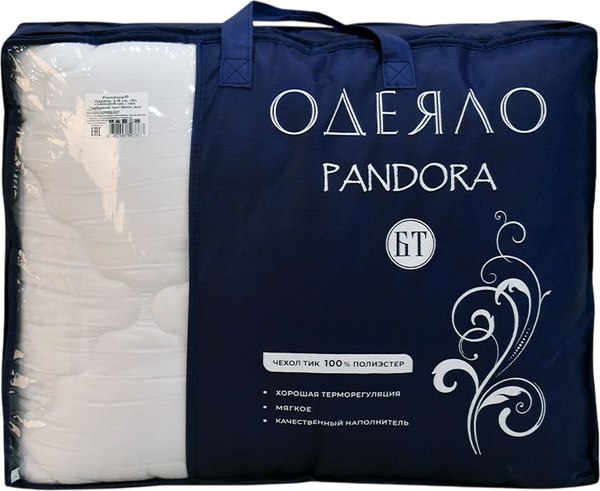 Одеяло PANDORA Лебяжий Пух тик стандартное 200x215
