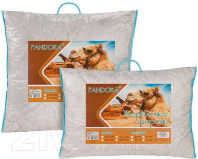 Подушка для сна PANDORA Верблюжья шерсть тик 70x70