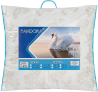 Подушка для сна PANDORA Лебяжий пух тик 70x70 - 